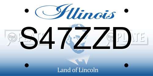 S47ZZD Illinois License Plate
