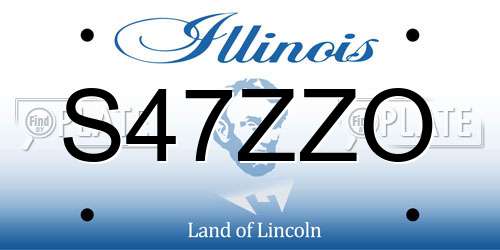 S47ZZO Illinois License Plate