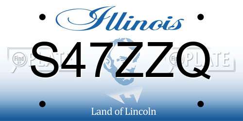 S47ZZQ Illinois License Plate