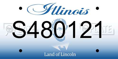 S480121 Illinois License Plate