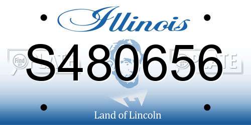 S480656 Illinois License Plate