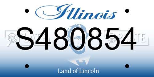 S480854 Illinois License Plate