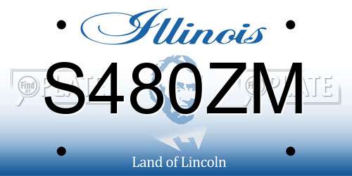 S480ZM Illinois License Plate