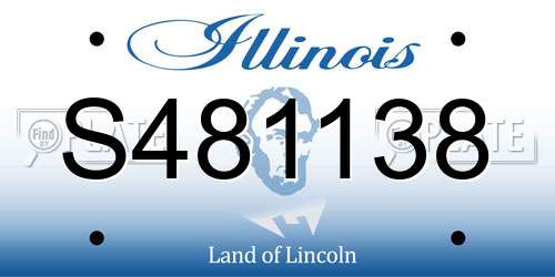S481138 Illinois License Plate