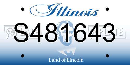 S481643 Illinois License Plate