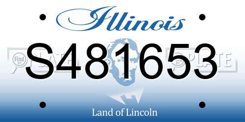 S481653 Illinois License Plate