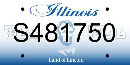 S481750 Illinois License Plate