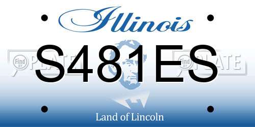 S481ES Illinois License Plate