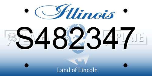 S482347 Illinois License Plate