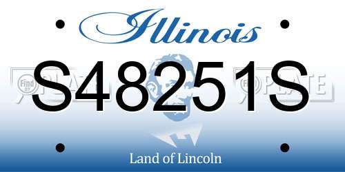 S48251S Illinois License Plate