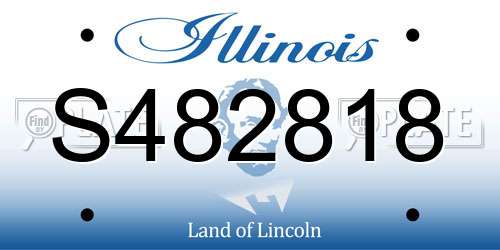 S482818 Illinois License Plate