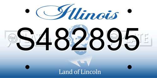 S482895 Illinois License Plate