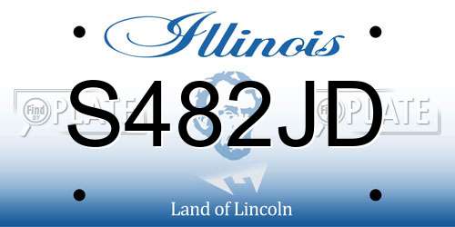 S482JD Illinois License Plate