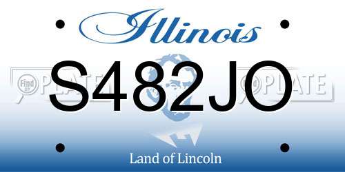 S482JO Illinois License Plate