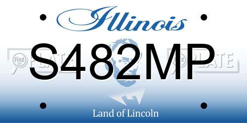 S482MP Illinois License Plate