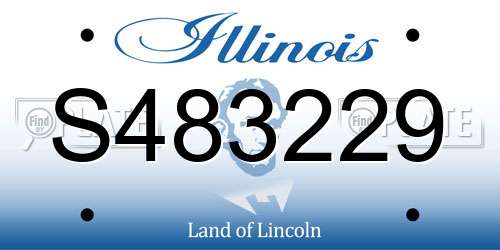 S483229 Illinois License Plate