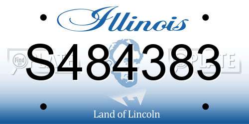 S484383 Illinois License Plate