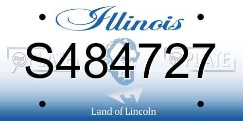 S484727 Illinois License Plate
