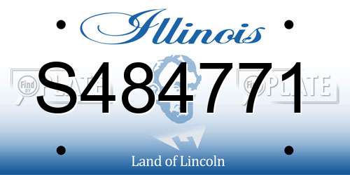 S484771 Illinois License Plate