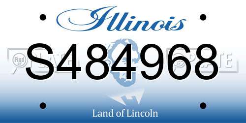 S484968 Illinois License Plate