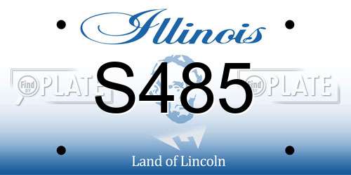 S485 Illinois License Plate
