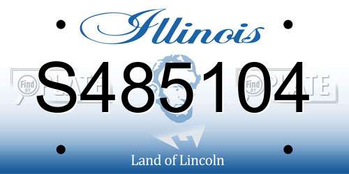 S485104 Illinois License Plate