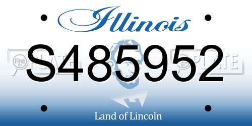 S485952 Illinois License Plate