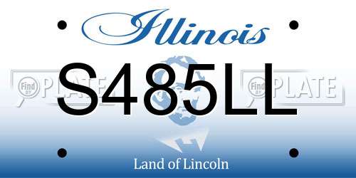 S485LL Illinois License Plate