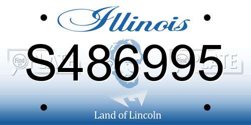S486995 Illinois License Plate