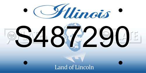 S487290 Illinois License Plate