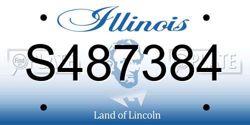 S487384 Illinois License Plate
