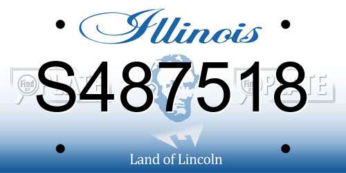 S487518 Illinois License Plate