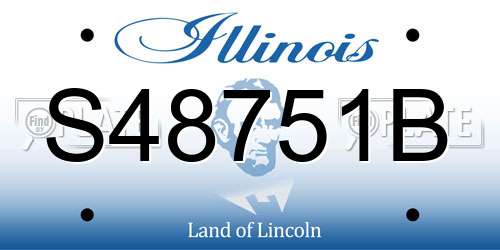 S48751B Illinois License Plate