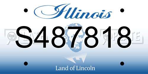 S487818 Illinois License Plate