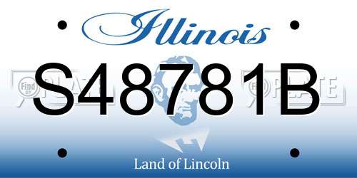S48781B Illinois License Plate