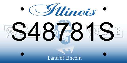 S48781S Illinois License Plate