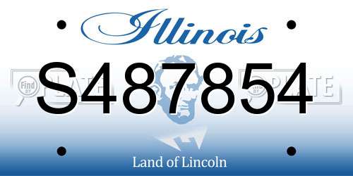 S487854 Illinois License Plate