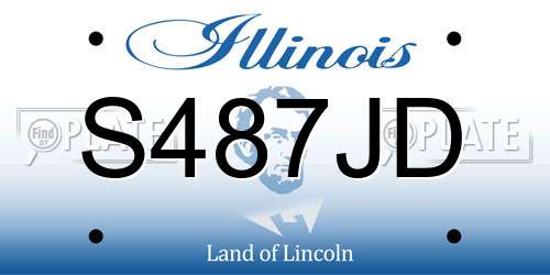 S487JD Illinois License Plate