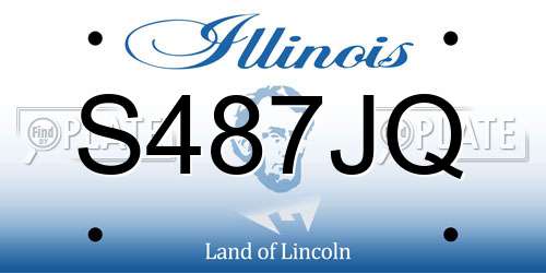S487JQ Illinois License Plate