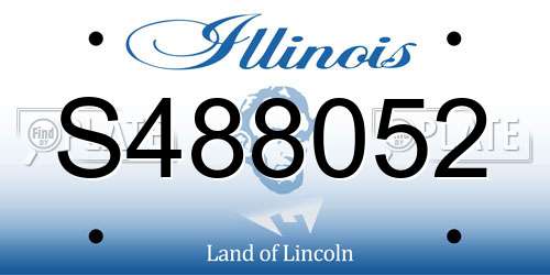 S488052 Illinois License Plate