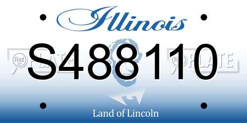 S488110 Illinois License Plate