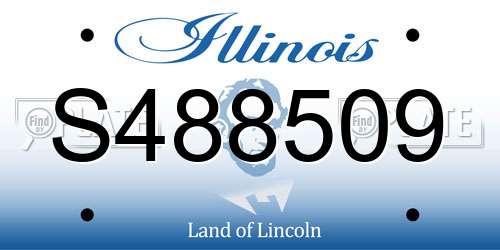 S488509 Illinois License Plate