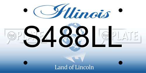 S488LL Illinois License Plate