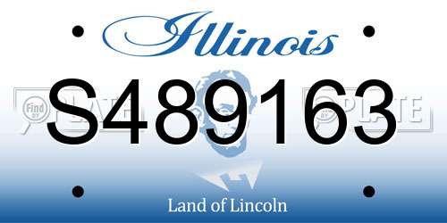 S489163 Illinois License Plate