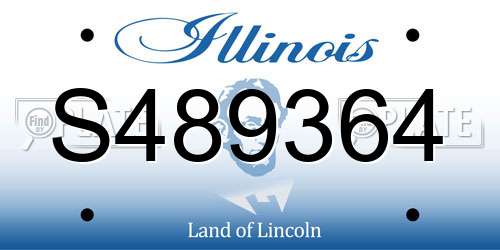 S489364 Illinois License Plate