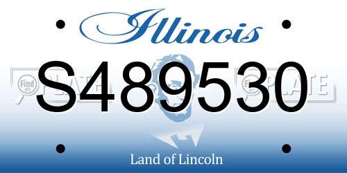 S489530 Illinois License Plate