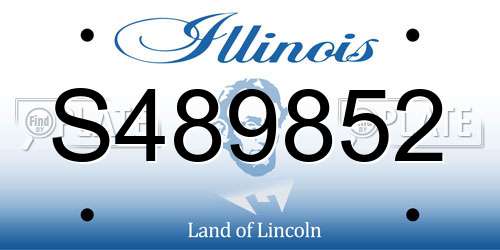 S489852 Illinois License Plate