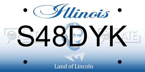 S48DYK Illinois License Plate