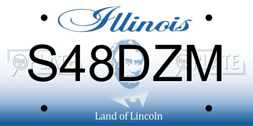 S48DZM Illinois License Plate