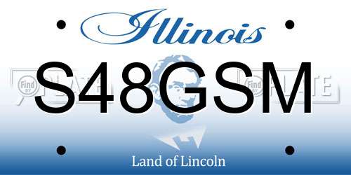 S48GSM Illinois License Plate